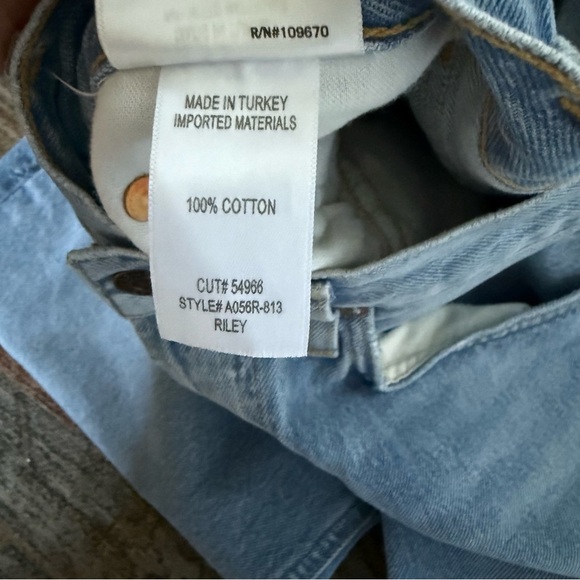 AGOLDE High Rise Straight Leg Distressed Light Wash Jeans W24 RILEY STRAIGHT - Picture 11 of 14